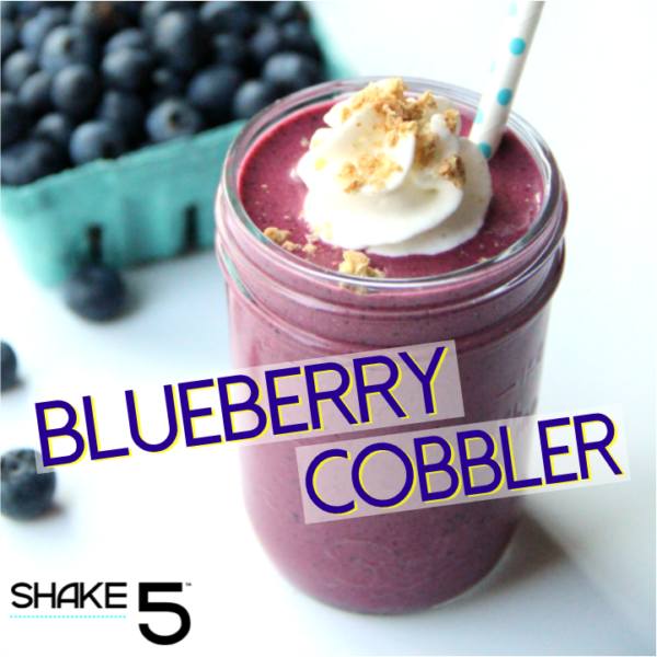 SHAKE 5 Premium Pure Whey Protein Shake Mix - Blueberry Cobbler