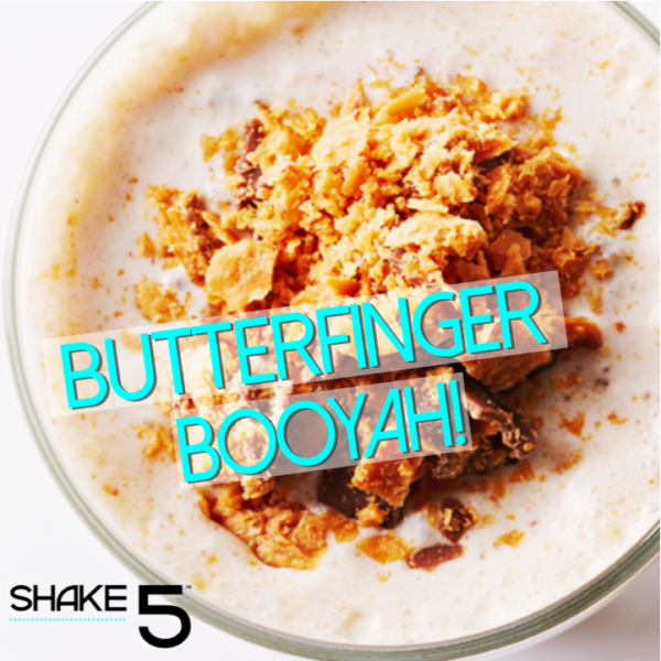 SHAKE 5 Premium Pure Whey Protein Shake Mix - Butterfinger Booyah!